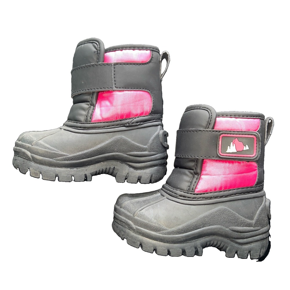 Mountain Creek Kids Winter insulated snow Boots US 6M Girls Baby Black/ Pink